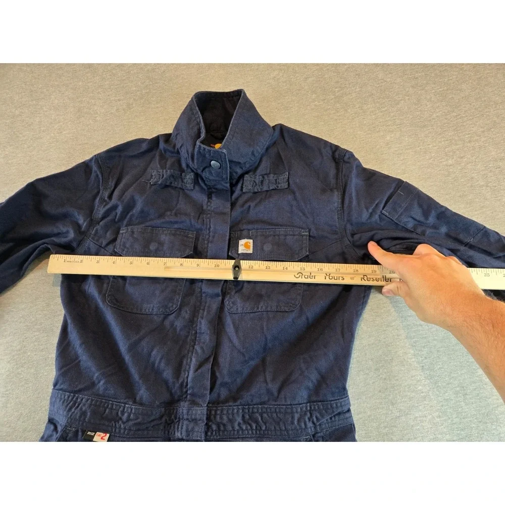 Carhartt Coveralls Womens Small Short Navy Flame-Resistant Rugged Flex Twill FR - Picture 15 of 16